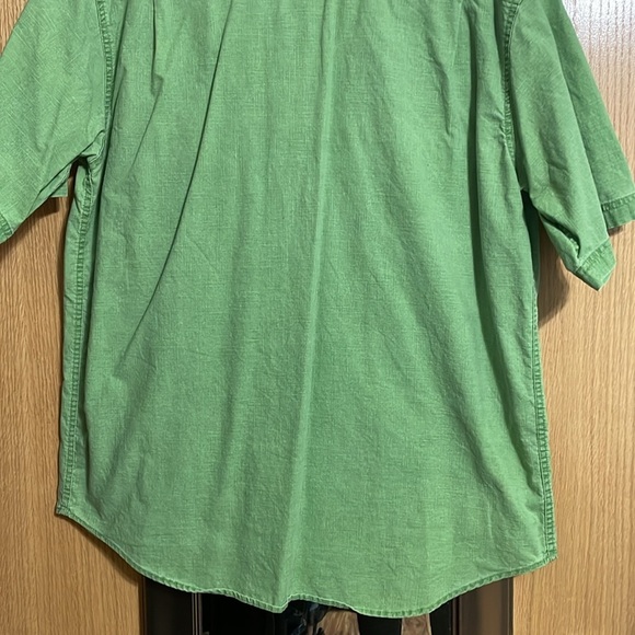 Covington size Large 42-44 green short sleeve button up casual shirt pockets - Picture 8 of 10